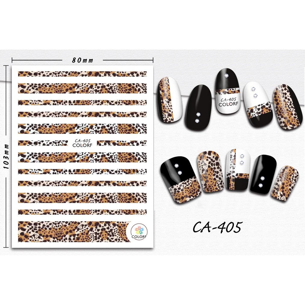 Sticker 3D da beo - hình dán móng CA405