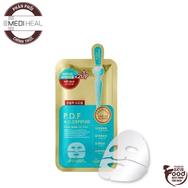 Mặt Nạ Thạch Mát Lạnh Làm Dịu Da, Thẩm Thấu Dưỡng Chất Mediheal P.D.F A.C Defense Nude Gel Mask 30g