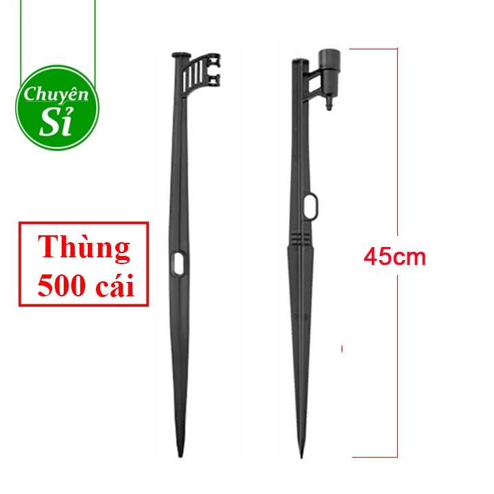 Cây cắm gắn béc phun mưa 45cm - Cây cắm giữ béc tưới có đầu kiểu kép chéo và kiểu ren trong 17mm
