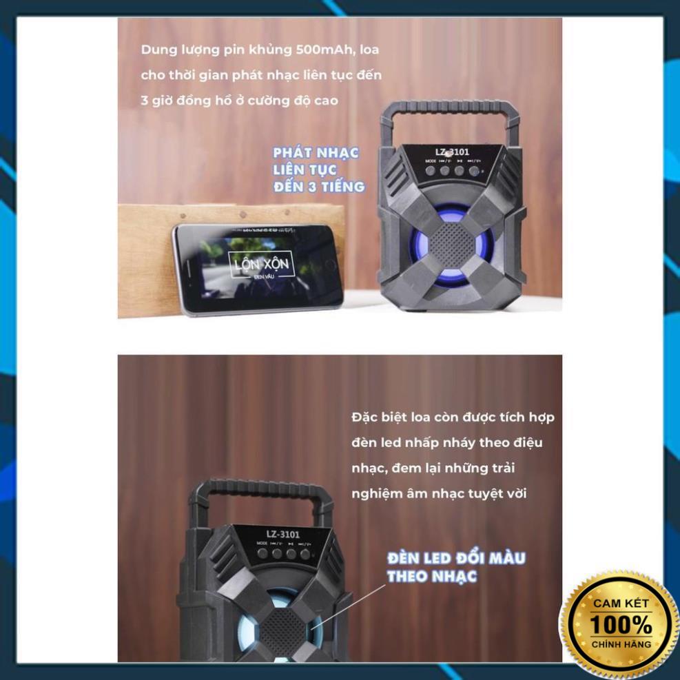 Loa Bluetooth Kimiso Có Đèn Led Nhấp Nháy Công Suất 30W, Loa Bluetooth Mini Cầm Tay Kết Nối Thẻ Nhớ USB Điện Thoại