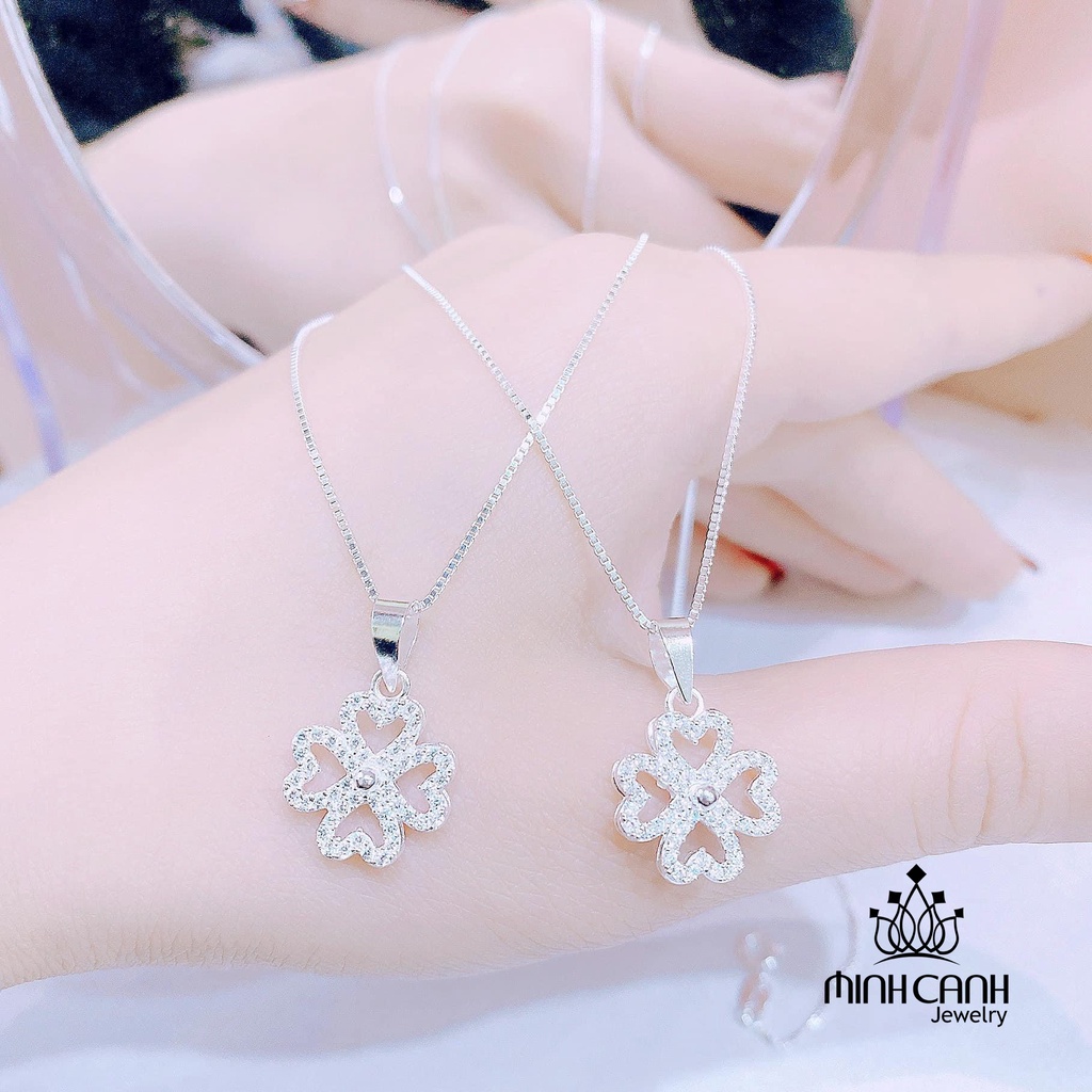 Dây Chuyền Bạc 4 Cánh Xoay Minh Canh Jewelry