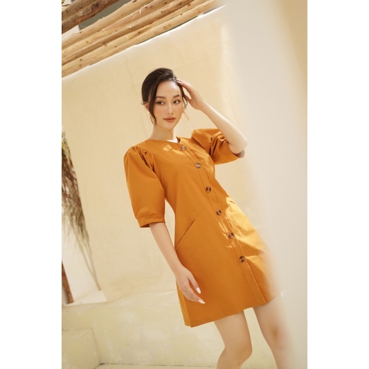 [Mã BMBAU50 giảm 50K đơn 150K] LIIN - Váy Công Sở Tay Bồng Dàng Xoè Khaki Sheath Thanh Lịch V00887 | BigBuy360 - bigbuy360.vn