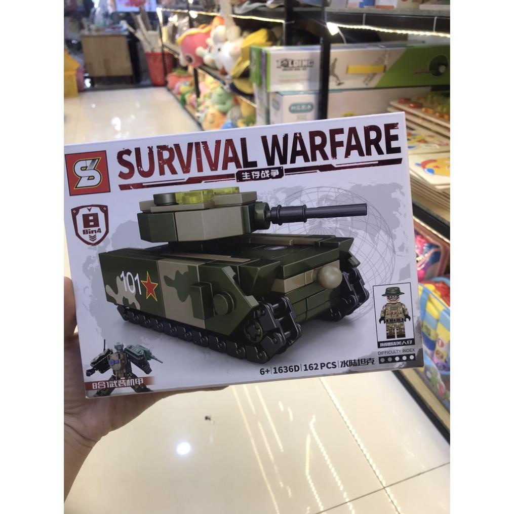 Đồ Chơi Xếp Hình Quân Sự Xe Tăng - Nhiều Mẫu