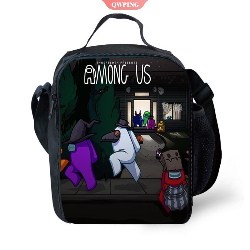 Among Us Túi Tote Đựng Đồ Ăn Trưa Giữ Nhiệt Nhỏ Gọn Cho Bé Trai Bé Gái Đi Học / Dã Ngoại