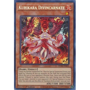 Thẻ Bài Yugioh Kurikara Divincarnate - POTE-EN031 - Secret Rare 1st Edition