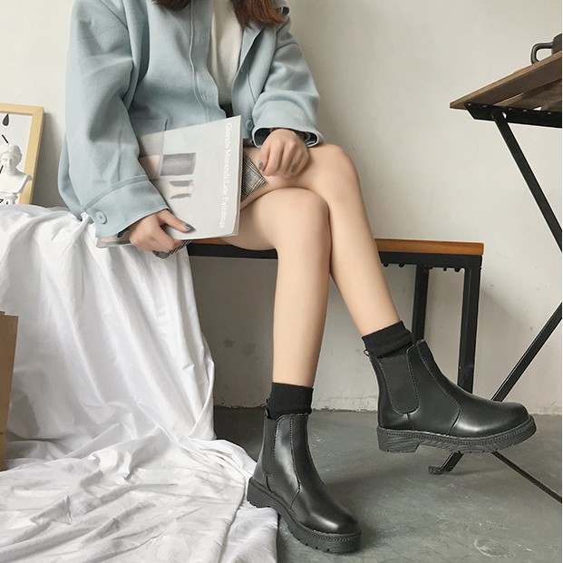 Boots cao cổ nữ Meimei T8.32 Giày bốt phong cách ulzzang kiểu dáng Chelsea boot chất liệu da PU | BigBuy360 - bigbuy360.vn