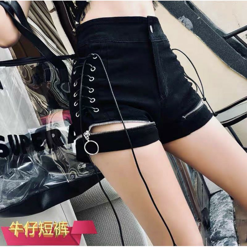 Quần kaki xỏ dây phối dây kéo siêu hot hit