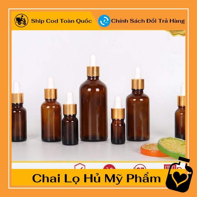 Lọ Chiết Serum ❤ TOP GIÁ RẺ ❤ [15ml/20ml/30ml] Lọ đựng tinh dầu bóp giọt khoen vàng rỗng chiết mỹ phẩm, phụ kiện du lịch