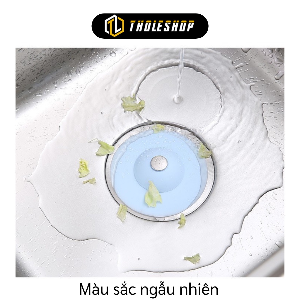 Nắp Chặn Lọc Rác Bồn Rửa Chén - Nắp Đậy Silicone Chặn Tóc Bồn Rửa Mặt Bật Mở 7737