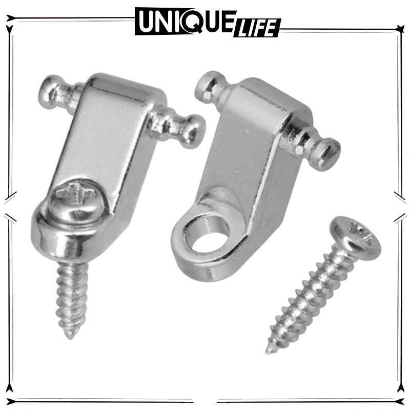 Set 2 Ốc Vít Cố Định Dây Đàn Guitar Điện Màu Bạc Shiwaki4