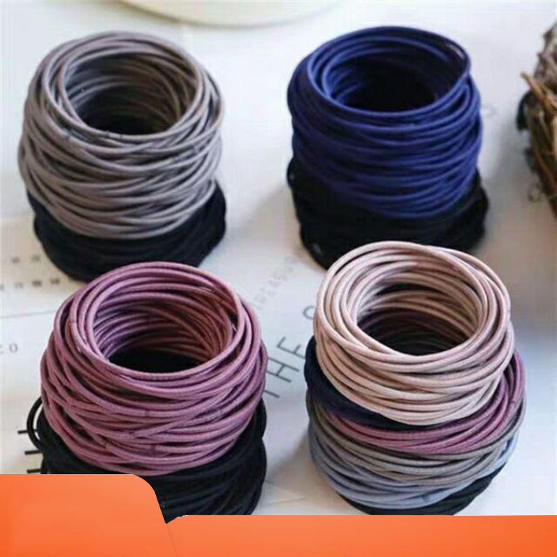 Túi 100 dây thun cột tóc nhiều màu [Hàng mới về]