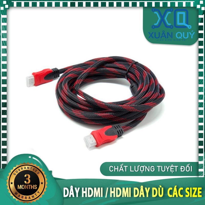 Dây Cáp HDMI 1.5m 3m 5m 10m dây dù (lưới) -Dây cáp kết nối cổng HDMI 2 đầu tốt chống nhiễu xịn chất lượng cao
