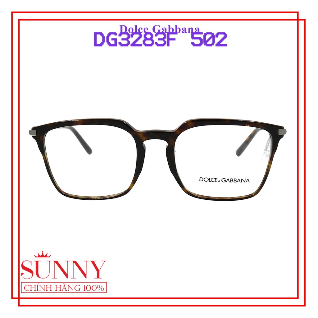 Gọng kính nam nữ chính hãng Dolce &amp; Gabbana DG3283F 502 màu sắc thời trang, thiết kế dễ đeo bảo vệ mắt