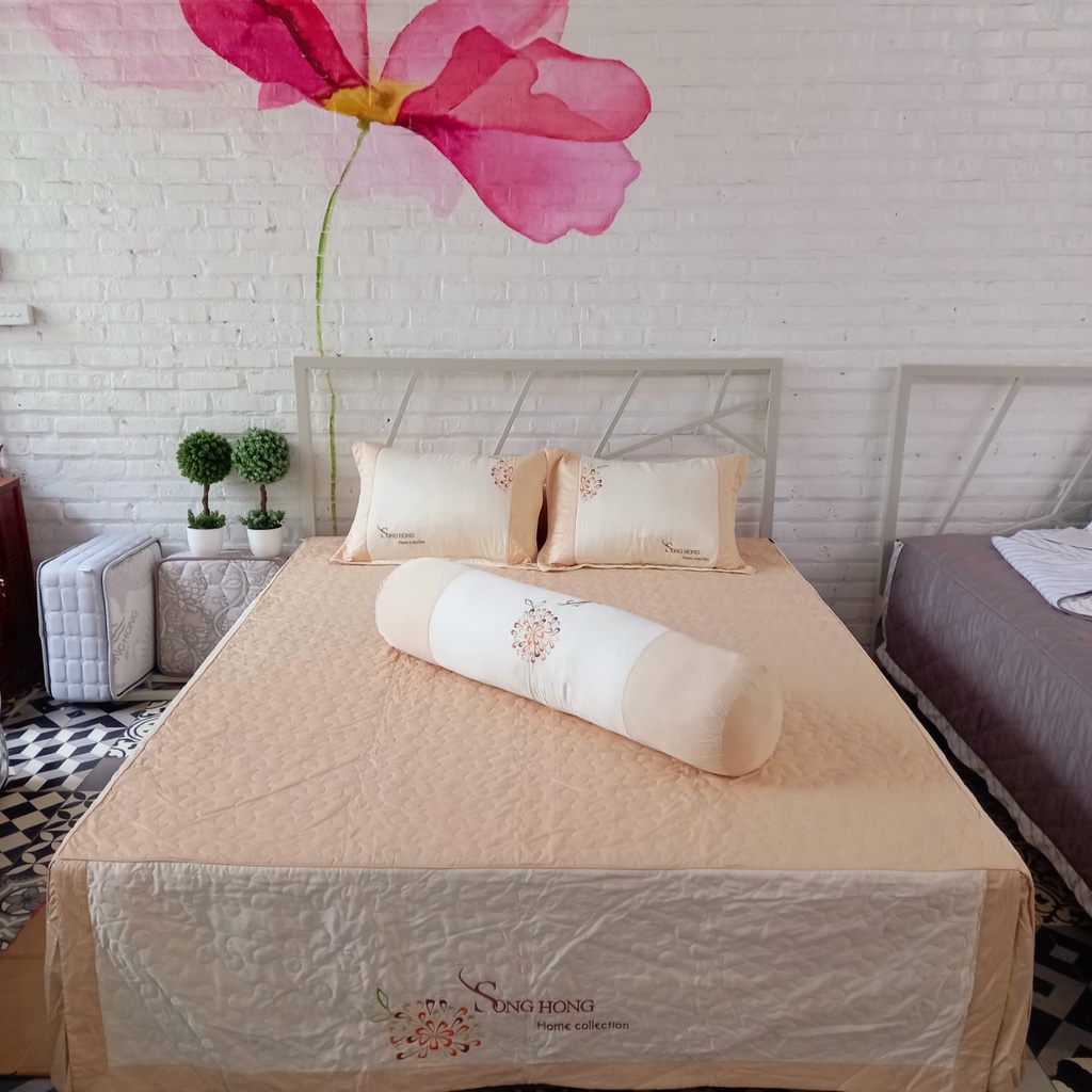 Bộ chăn ga gối cao cấp Sông Hồng