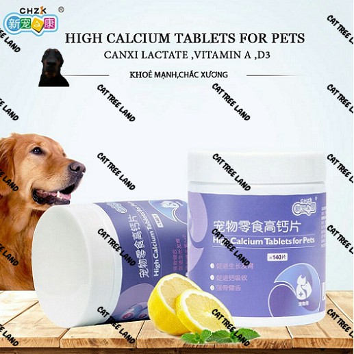 VIÊN CUNG CẤP CANXI HÀM LƯỢNG CAO, VITAMIN, ĐẸP LÔNG, HẤP THỤ NHANH DINH DƯỠNG CẦN THIẾT CHO CHÓ MÈO 100G