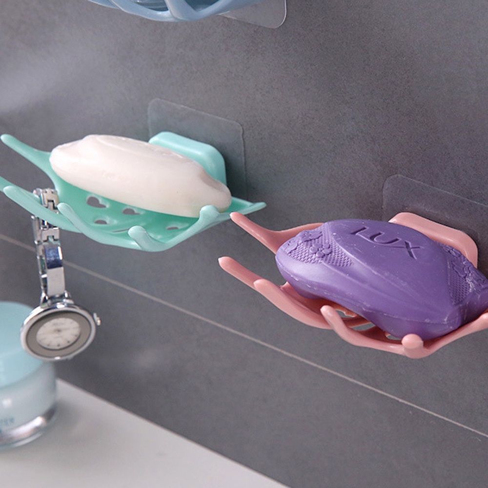 Khay để xà phòng gắn tường tự dính tiện lợi cho nhà bếp/ phòng tắm