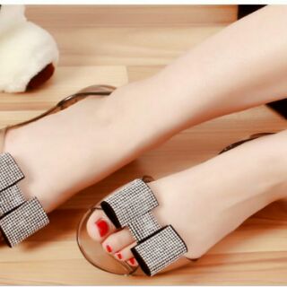 Giày nhựa nơ chữ H (chọn lùi 1 Size,  có video)