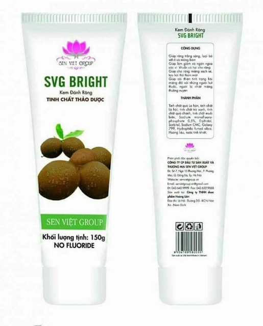 Kem đánh răng tinh chất thảo dược SVG BRIGHT