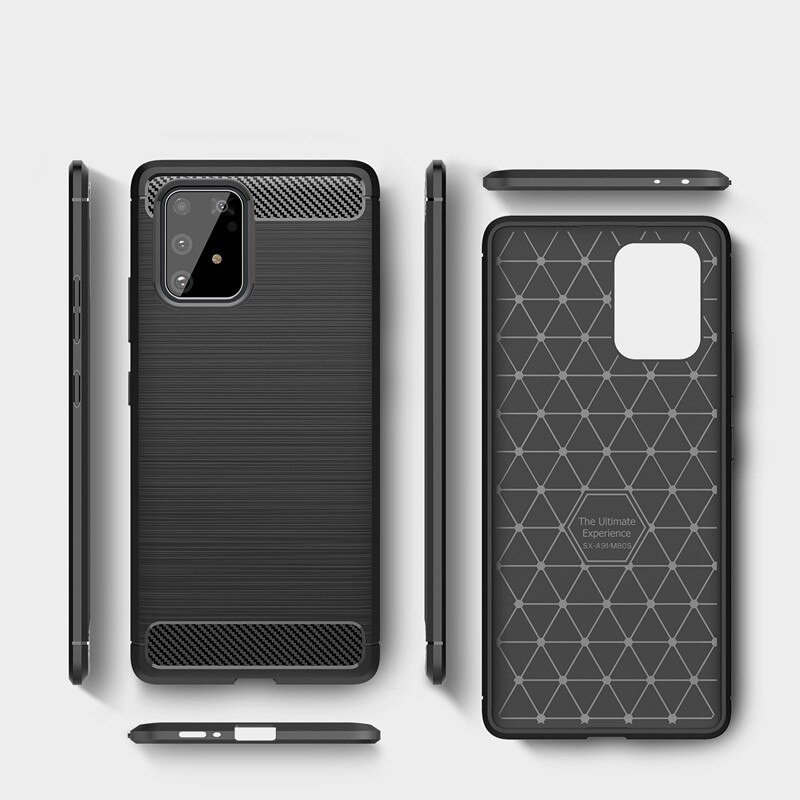 [Loại Tốt] Ốp Lưng Samsung S10 Lite, A91, M80s Dẻo Carbon Phay Xước Chống Sốc