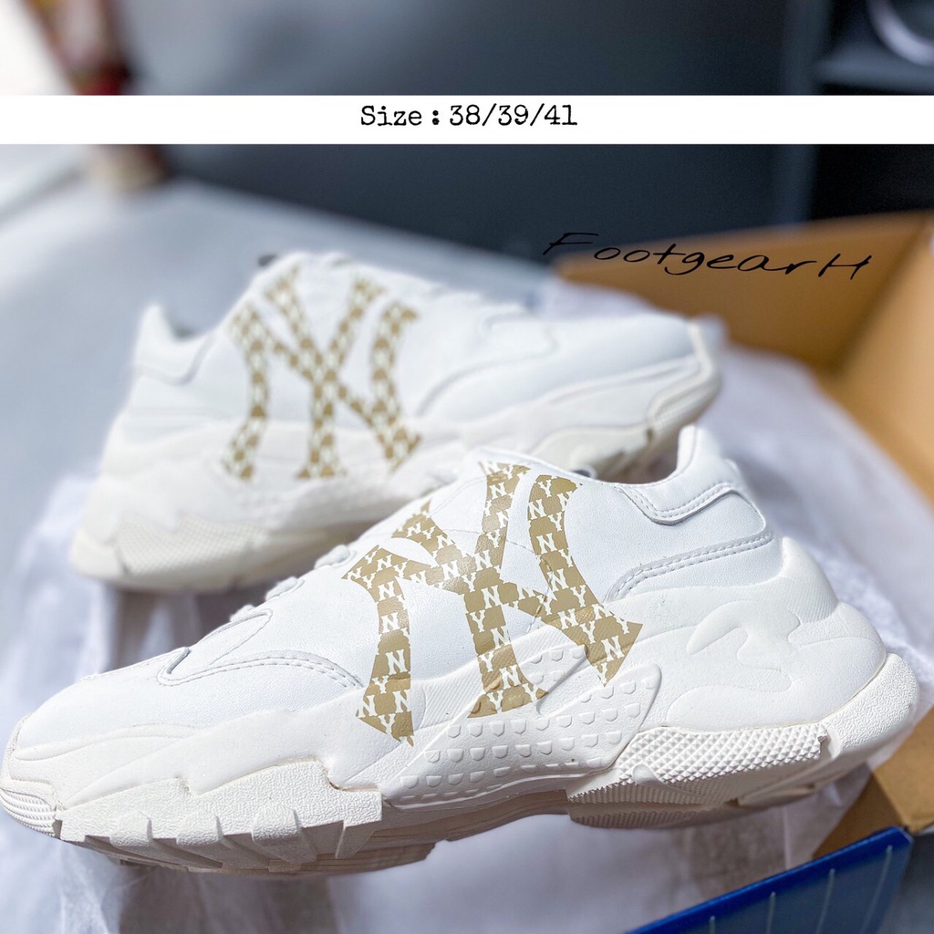 Giày mlb chunky mono vàng/ caro