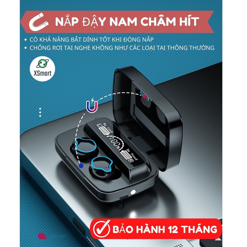 Tai Nghe Bluetooth Không Dây Thế Hệ Mới Extra Bass M9 Pro Nghe Nhạc EDM, REMIX Cực Đã Pin Siêu Trâu Dock Sạc Có Led | BigBuy360 - bigbuy360.vn