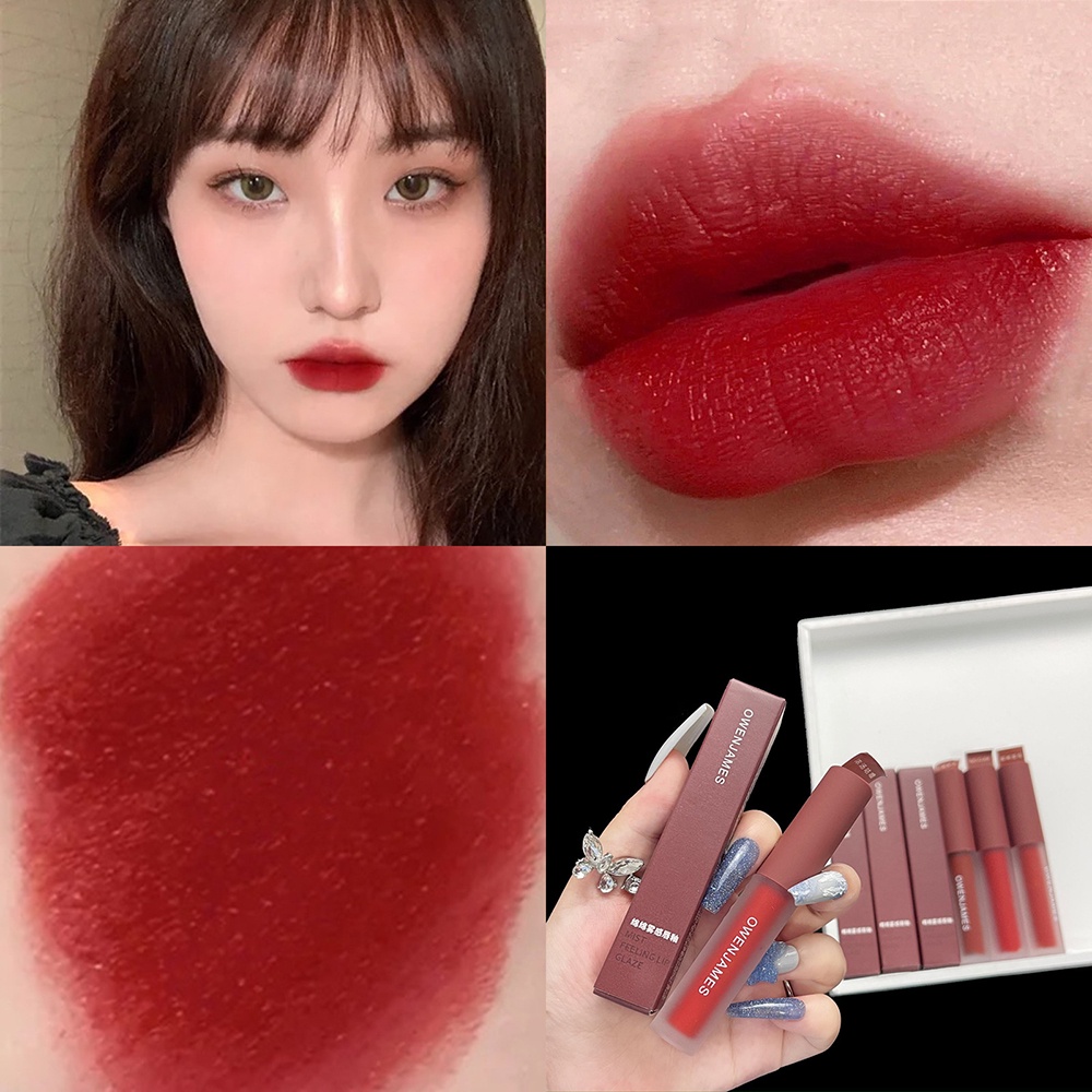 [Hàng mới về] Son môi mịn lì như nhung không phai màu không dính thành cốc với 6 màu tùy chọn | BigBuy360 - bigbuy360.vn