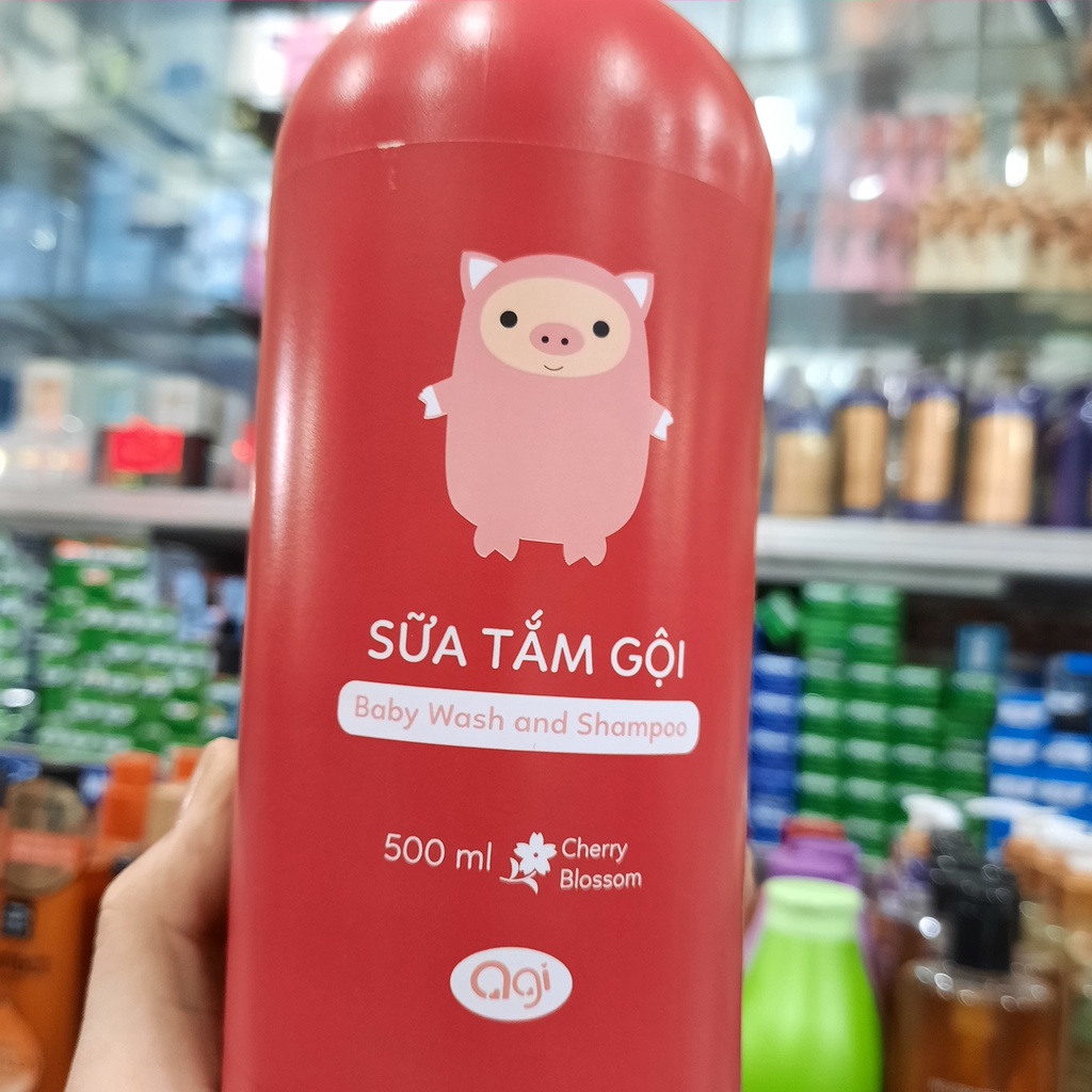 Sữa Tắm Gội AGI 500ml - Hương Hoa Anh Đào