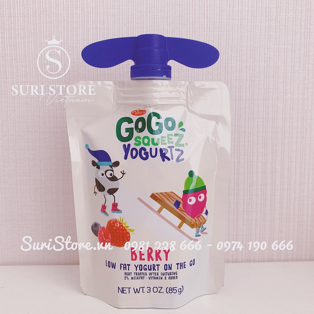 Sữa chua cho bé GOGO SQUEEZ dạng túi tiện lợi, đủ vị thơm ngon