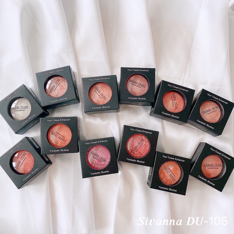 Phấn má hồng Ánh Nhũ Sivanna Fantastic Blusher DU105