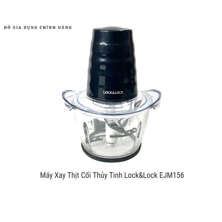 Máy xay thịt 1 lít Lock&amp;Lock cối thuỷ tinh EJM156 - Chính hãng bh 12 tháng