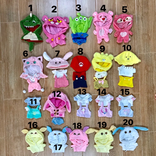 Set outfit cho doll 20cm (1 - 20)