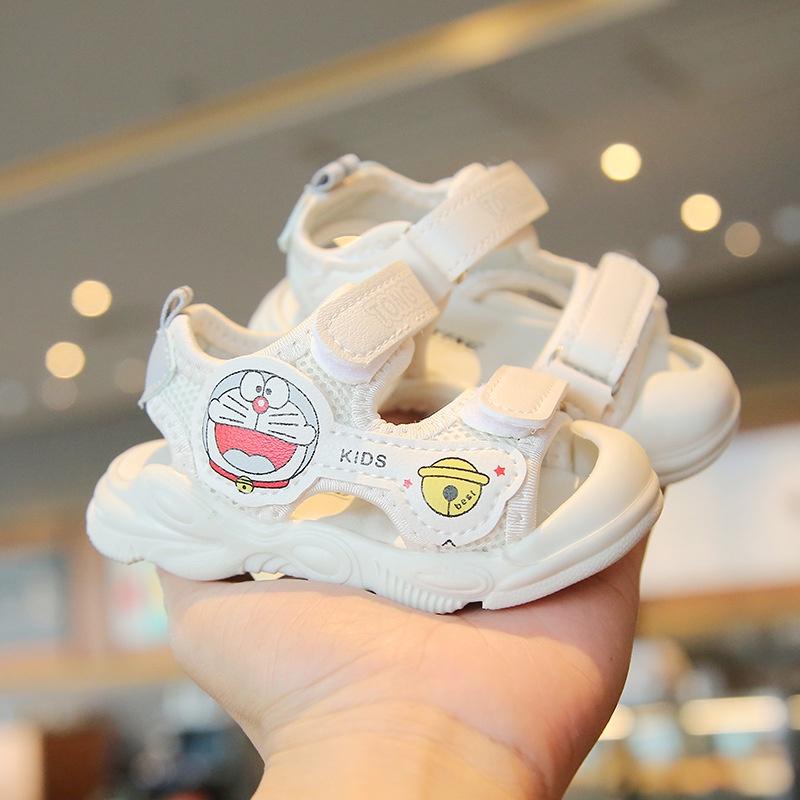 Sandal cho bé trai bé gái tập đi Dép Doremon Giày 2 quai trơn cao cấp trẻ em [DTD16]