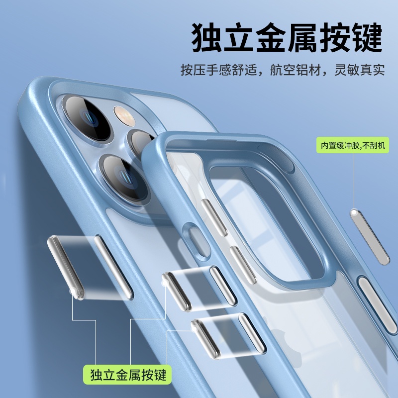 Ốp Điện Thoại Acrylic Trong Suốt Chống Sốc Sang Trọng Cho iPhone 14 12 13 14 Pro MAX 14 MAX