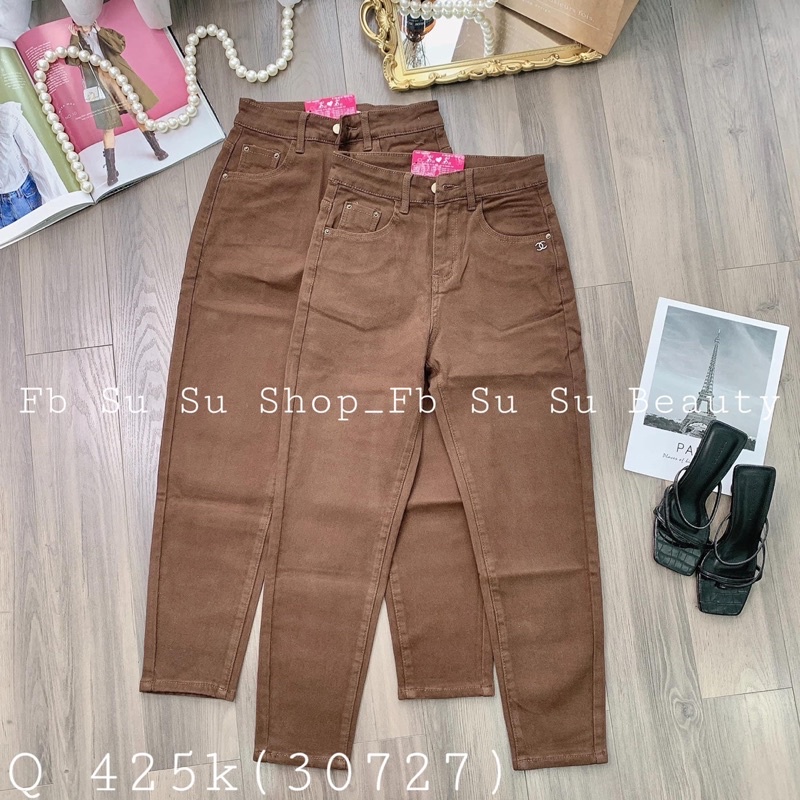 Quần ống nhỏ màu Nâu hotrend-Kèm hình Thật