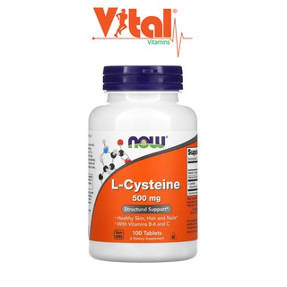 TPBS Now L-Cysteine 500mg Hỗ Trợ Giảm Mụn, Bổ Sung Dinh Dưỡng cho Da, Tóc, Móng - 100 viên