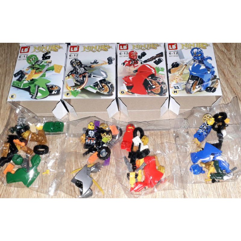 Lắp ráp 1 hộp LegoNinja Xe mô tô LB306 có nhiều chi tiết bằng nhựa rất đẹp
