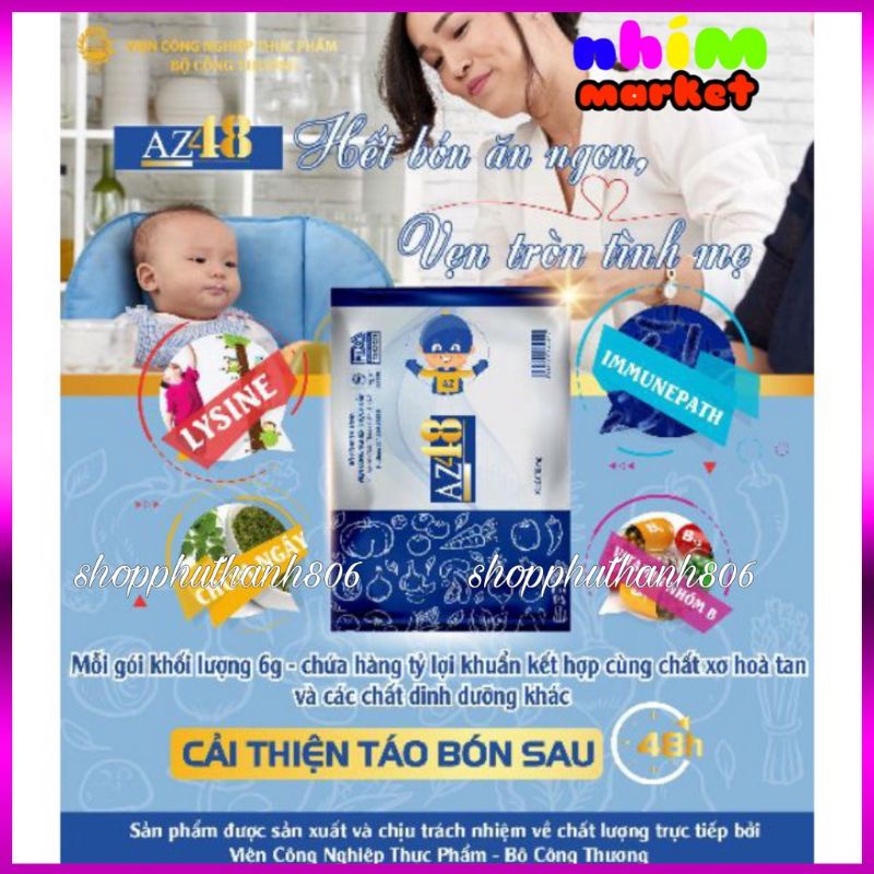 MEN AZ48 hộp 20 gói/ hết táo bón/ bé ăn ngon- Men az48h hết táo bón sau 48h