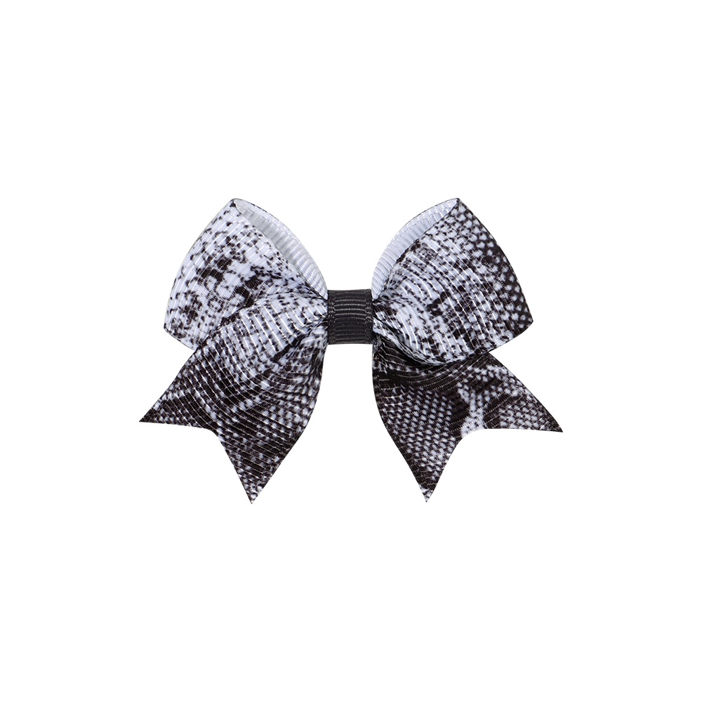Kẹp tóc KIDSBOWS đính nơ họa tiết da báo dễ thương cho bé gái 2.4&quot;
