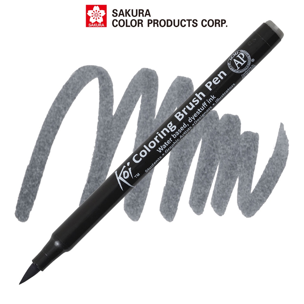 Bút lông màu nước ngòi cọ Sakura Koi Coloring Brush Pen Màu Dark Cool Gray