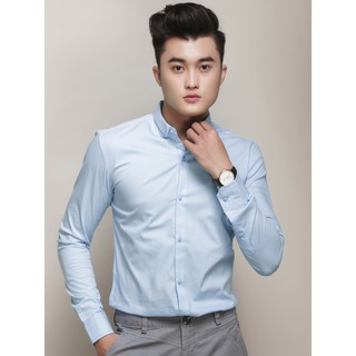 [sale sốc] [Sale sập sàn] ÁO SƠ MI DÀI TAY NAM XANH NHẠT HÀN QUỐC hot 2019 hot 2019