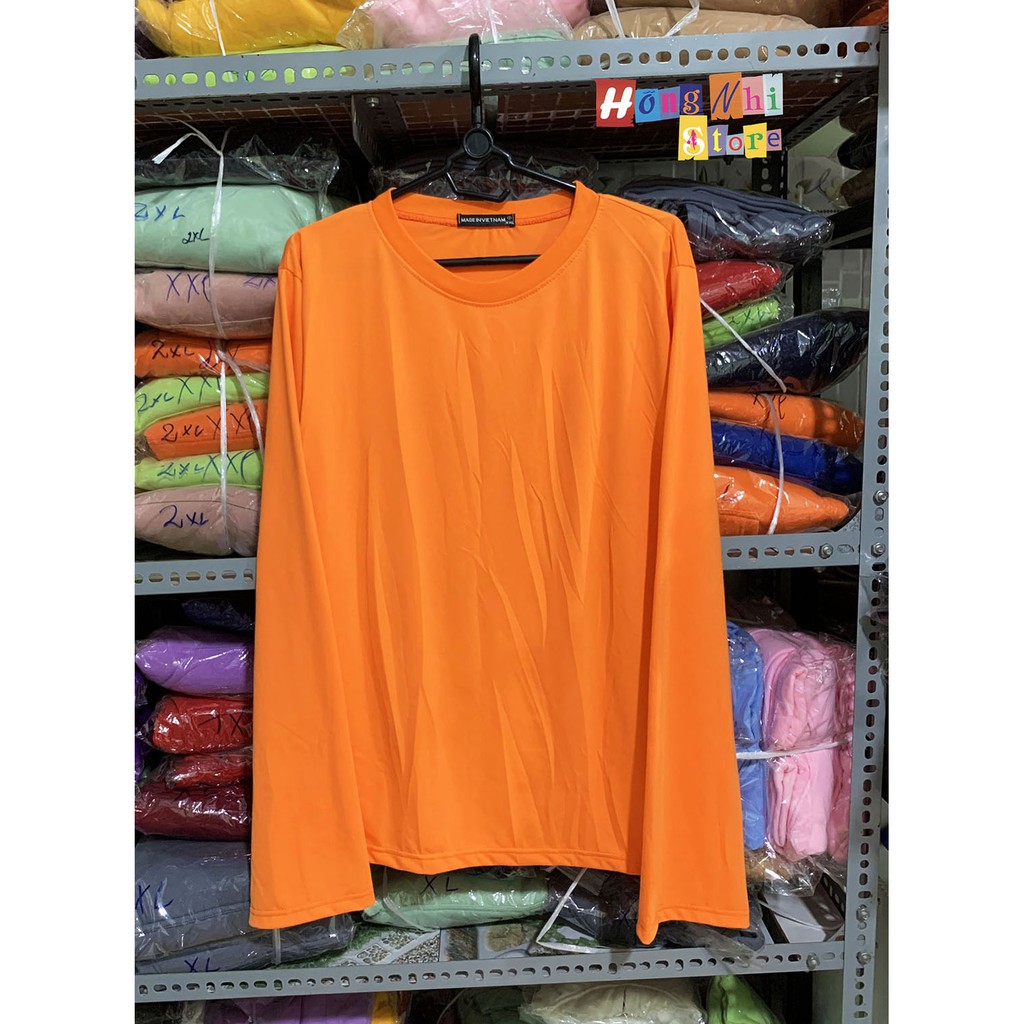 ÁO THUN TAY DÀI TRƠN DÁNG RỘNG MÀU CAM LONG TEE ORANGE UNISEX - MM