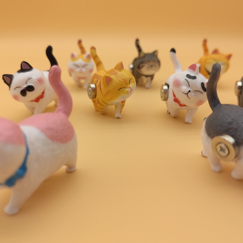 Nam Châm Gắn Tủ Lạnh Hình Đầu Mèo 3D Dễ Thương 9 Kiểu Nhật Bản