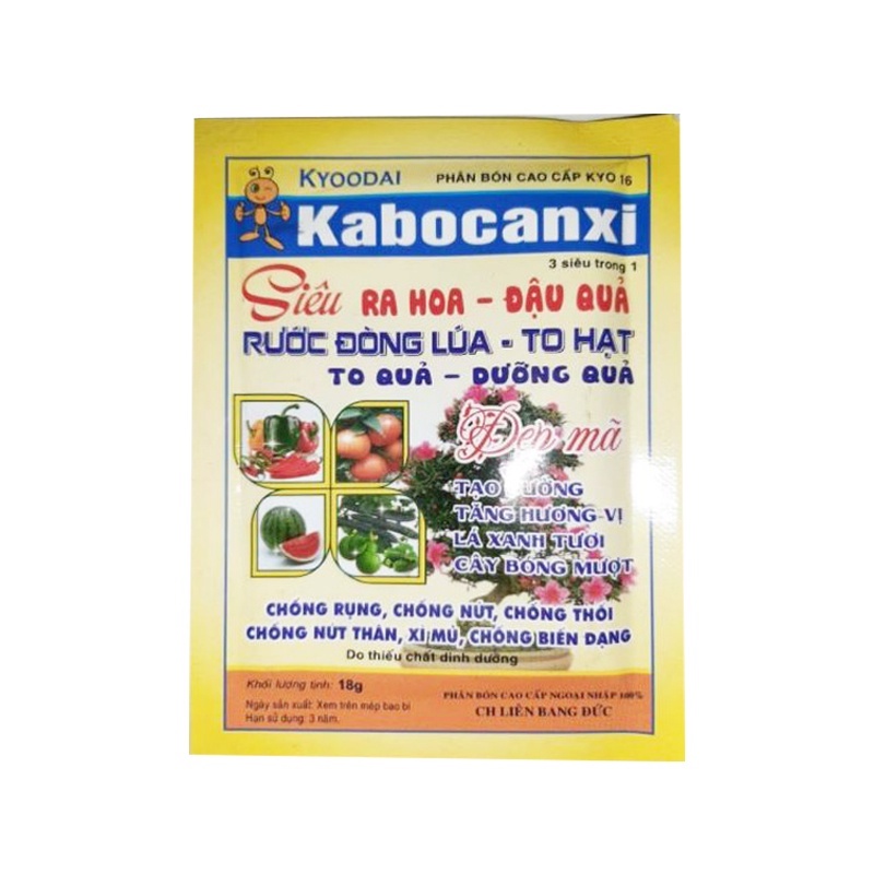 Kabocanxi - Kích Thích Ra Hoa Đậu Quả, Dưỡng Trái Gói 18gram