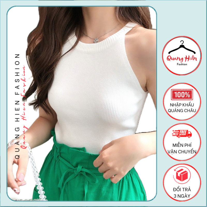 Áo len tăm Quảng Châu cổ yếm sang chảnh freesize MS020