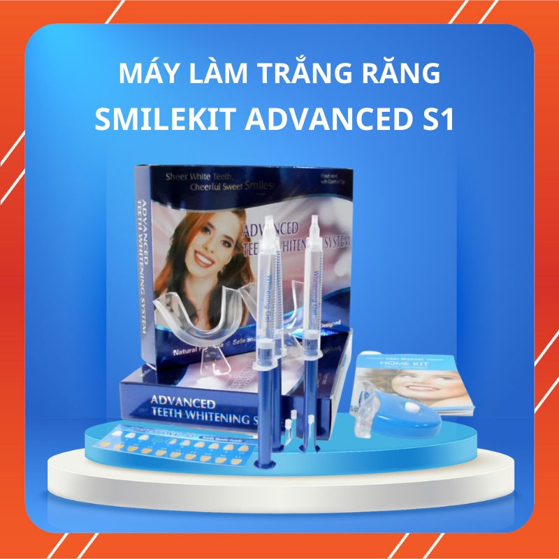 Bộ Kit Làm Trắng Răng Smile Kit 20 Minute S1 không ê buốt máy làm trắng răng tại nhà, không chứa Oxy già