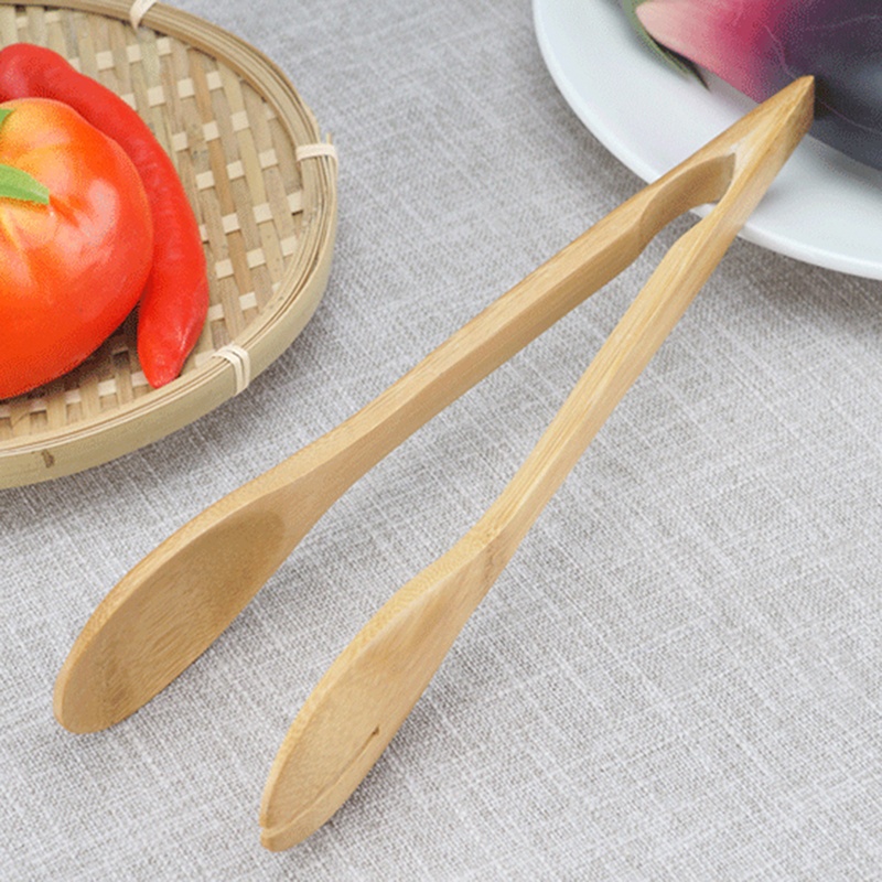 Creative Health Cooking Salad Bacon Steak Bamboo Kitchen Tongs Bread Food Clip