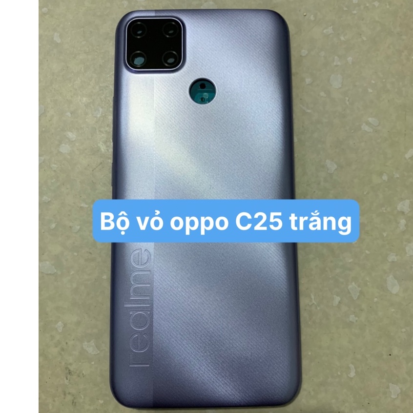 Bộ vỏ zin hãng Realme C25 full bộ ( gồm lưng vỏ, xương máy, phím nhựa và cụm kính camera )