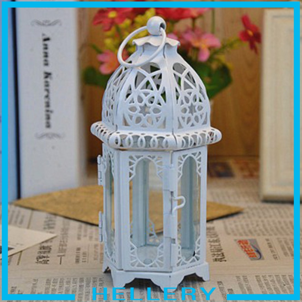 Đế nến kim loại phong cách lồng đèn trang trí nội thất