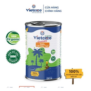 Vietcoco- Nước cốt dừa tươi hữu cơ Lon 400ml