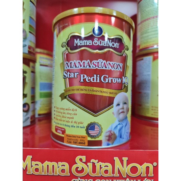 Mama sữa non Star pediGrow IQ lon 800G date mới